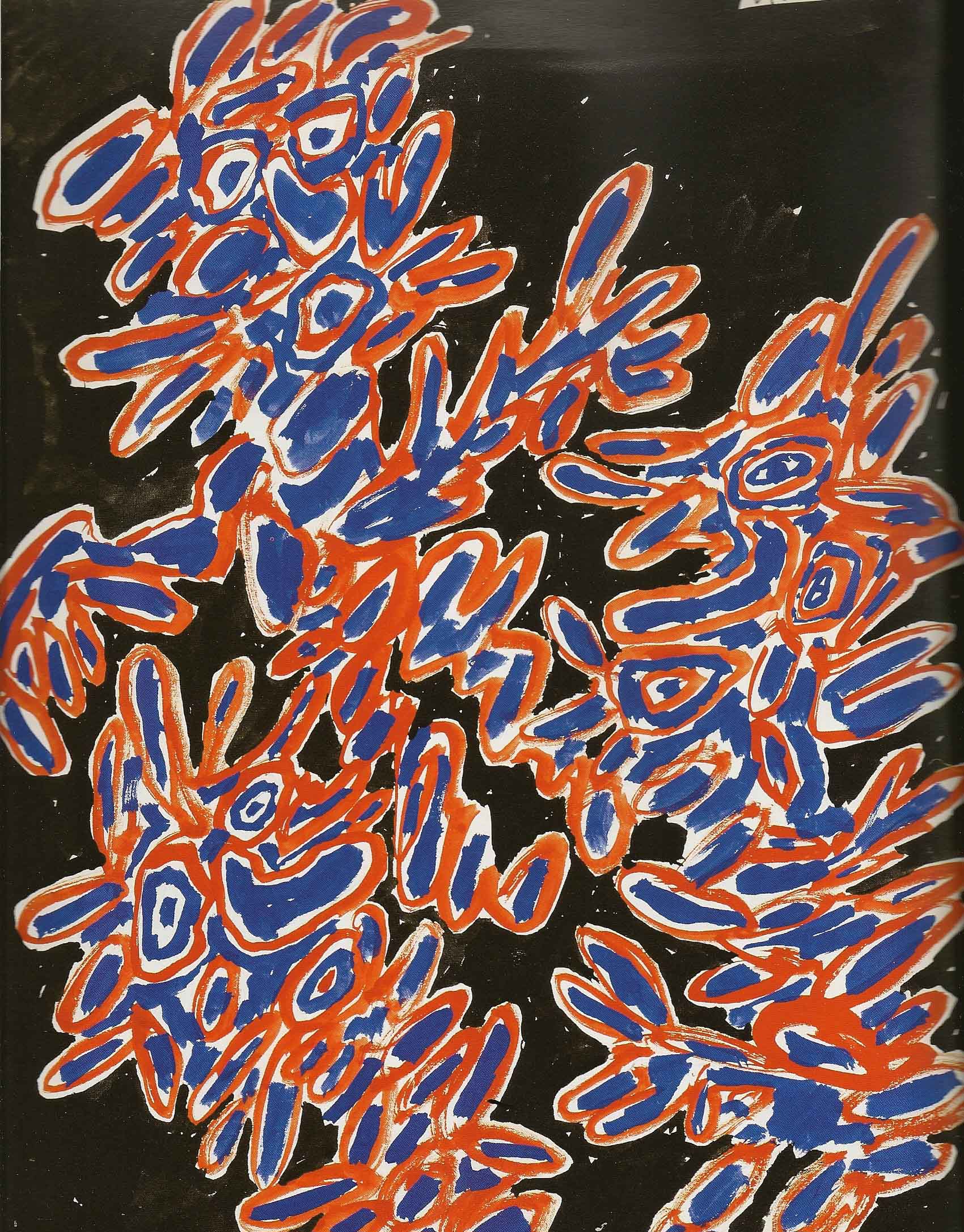 Jean Dubuffet, Trois Personnages, 1962, gouache op papier, 29x23 cm, Centre Pompidou, Parijs. 